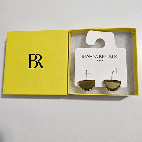 Crescent Stone Drop Earrings (NWT) - Picture 8 of 9